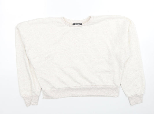 Primark Womens Ivory Polyester Pullover Sweatshirt Size XS Pullover - Cropped