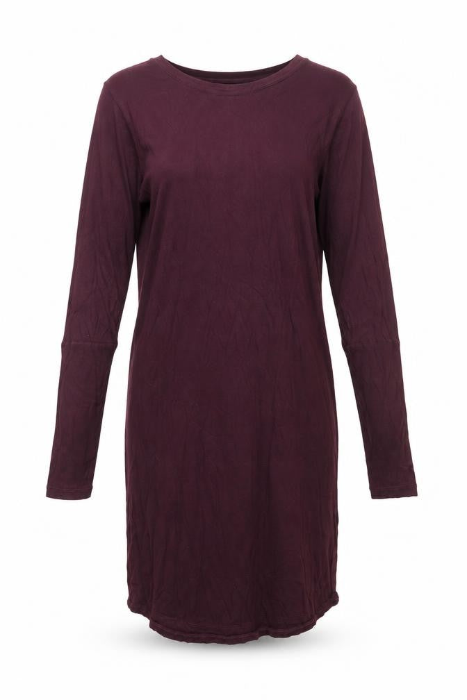 H&M Womens Red Polyester T-Shirt Dress Size L Round Neck Pullover