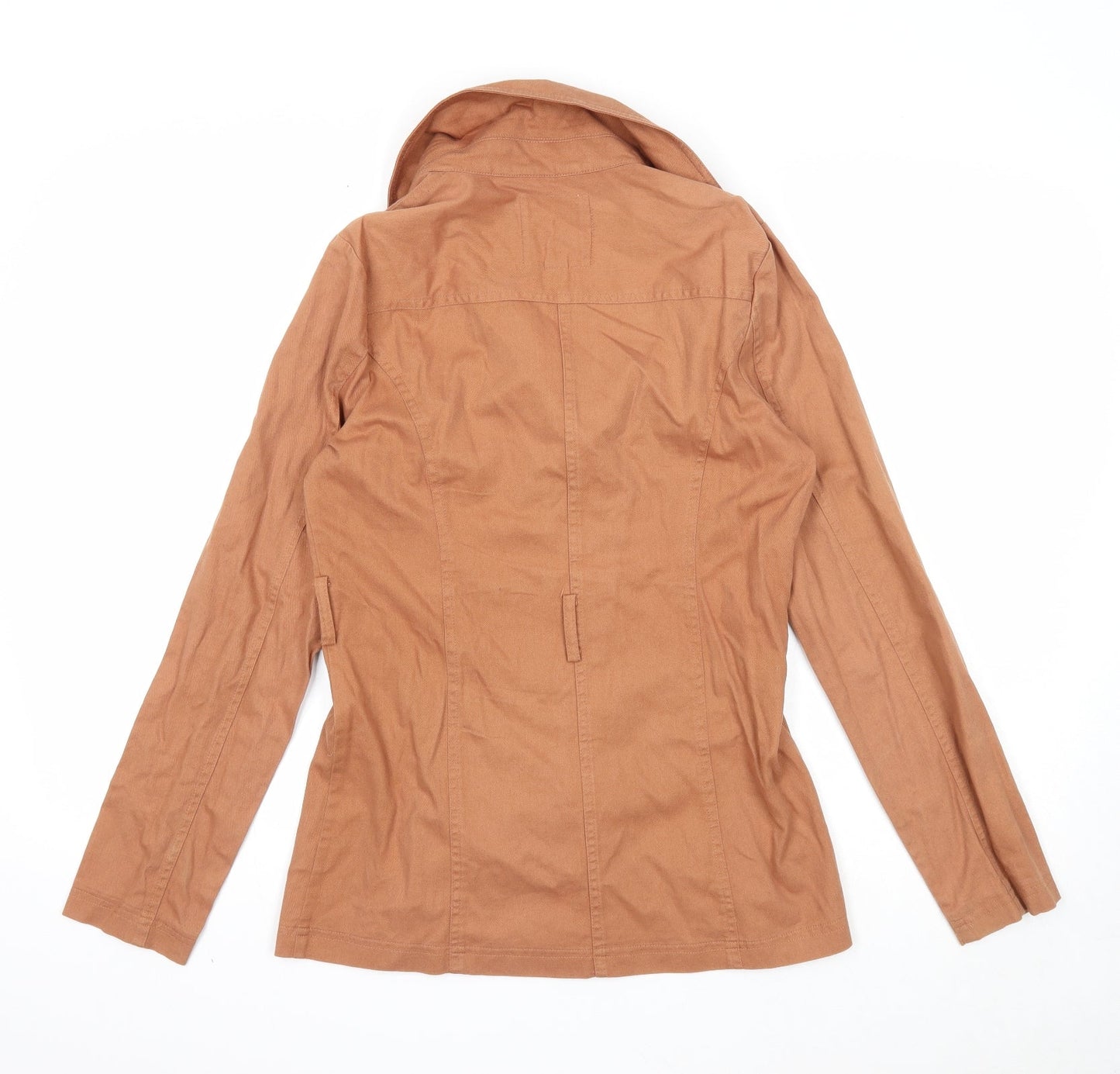 FOREVER 21 Womens Beige Pea Coat Jacket Size S Button