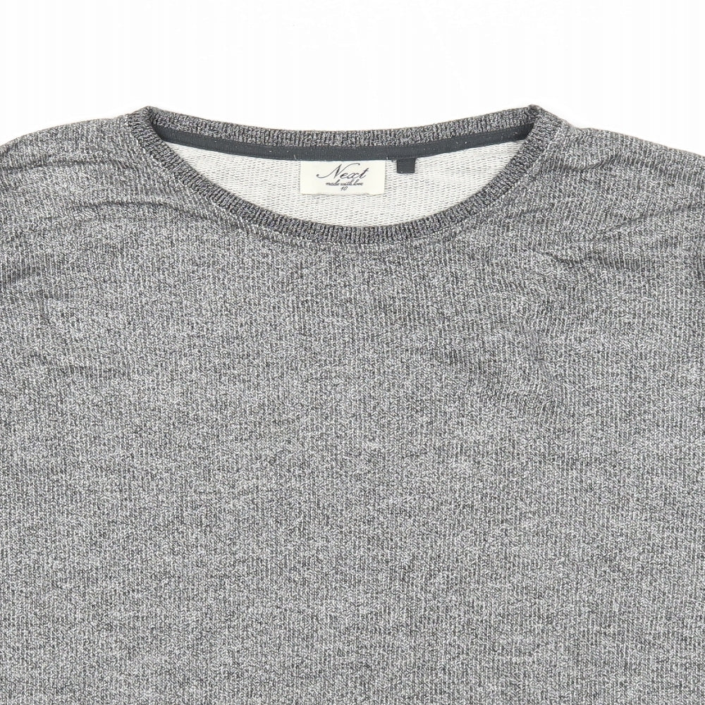 NEXT Womens Grey Round Neck Cotton Pullover Jumper Size 10
