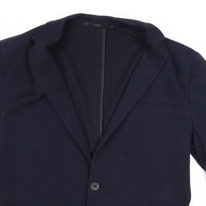 ASOS Mens Blue Polyester Jacket Blazer Size 38 Regular