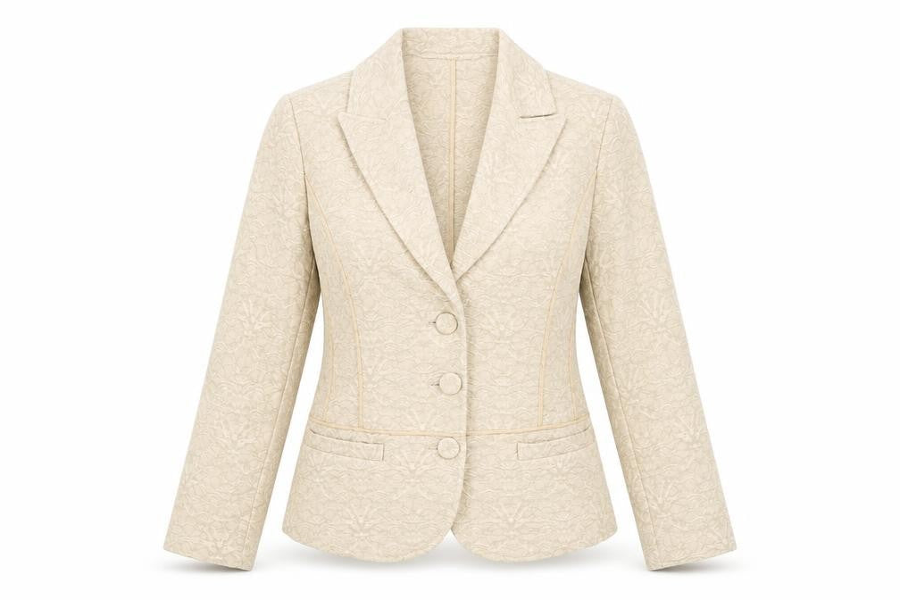 Marks & Spencer Womens Beige Jacket Blazer Size S Button