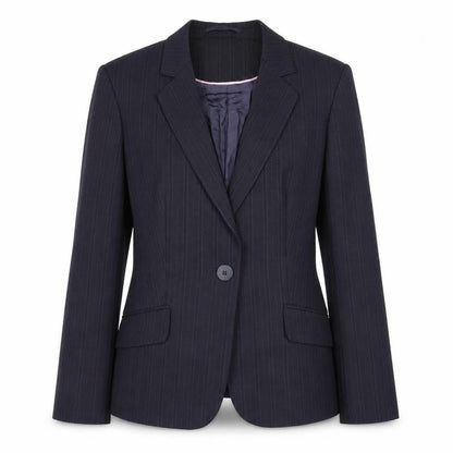 Next Womens Blue Striped Wool Jacket Blazer Size 8