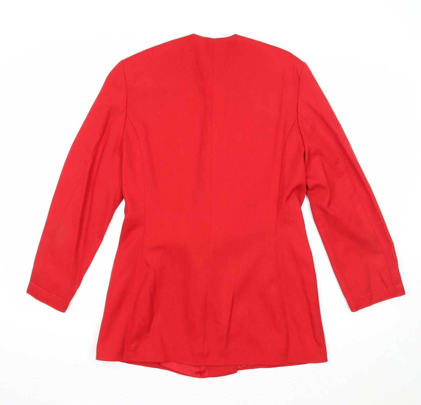 Charlotte Halton Womens Red Jacket Blazer Size 10 Button
