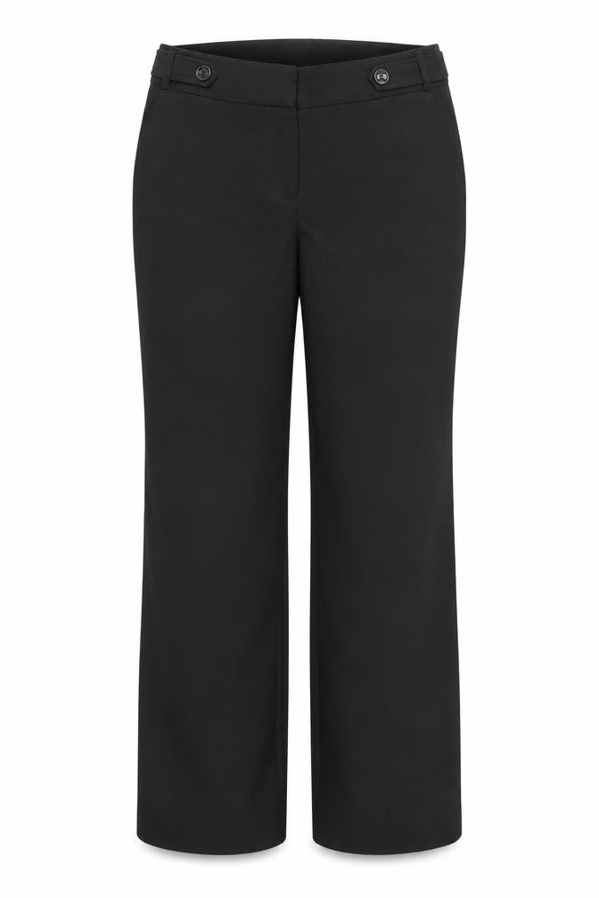 Dorothy Perkins Womens Black Polyester Trousers Size 10 Regular Zip