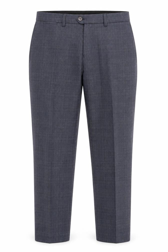 Next Mens Blue Plaid Polyester Dress Pants Trousers Size 32 in L33 in Regular Zip