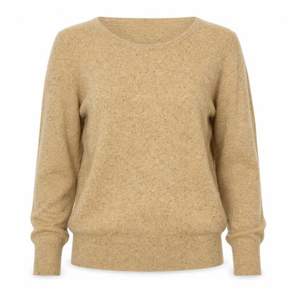 Next Womens Beige Scoop Neck Acrylic Pullover Jumper Size 12