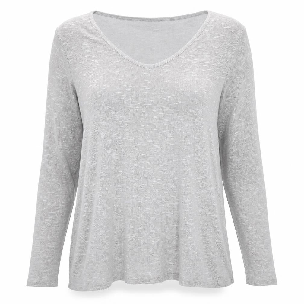 George Womens Silver V-Neck Acrylic Pullover Jumper Size 12