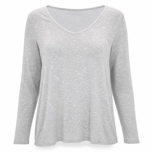 George Womens Silver V-Neck Acrylic Pullover Jumper Size 12