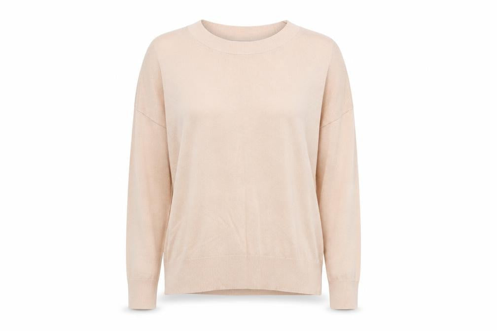 H&M Womens Pink Round Neck Acrylic Pullover Jumper Size S