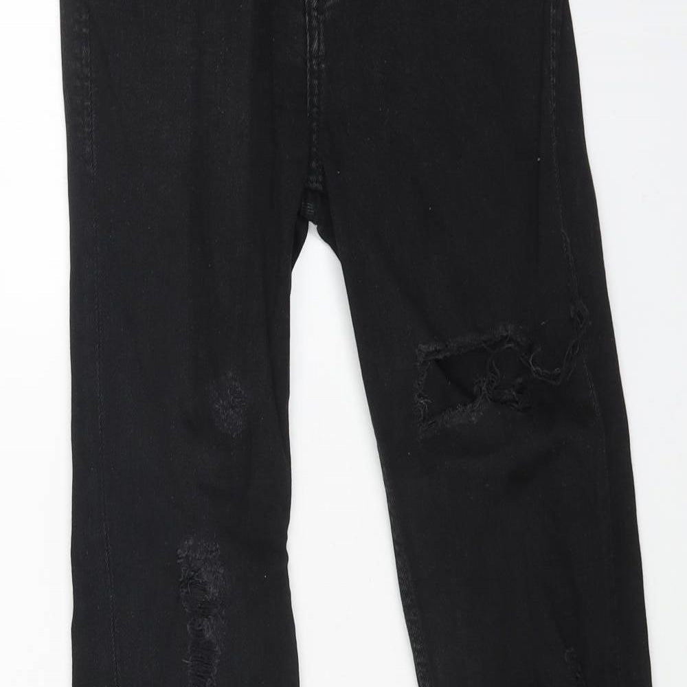 H&M Womens Black Cotton Skinny Jeans Size 25 in L30 in Regular Button