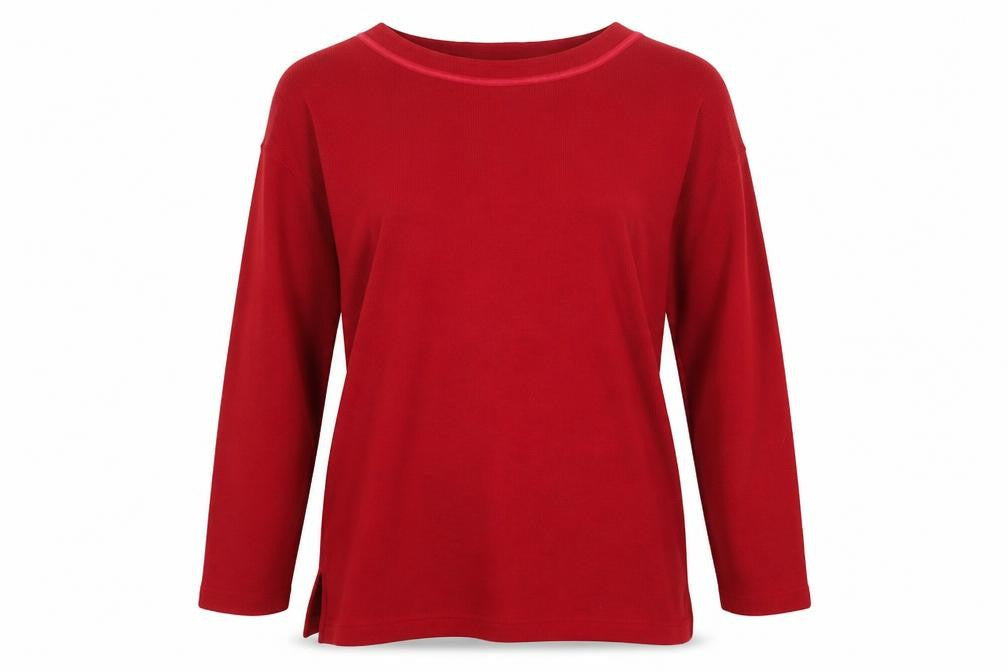 Paramour Womens Red Round Neck Acrylic Pullover Jumper Size M