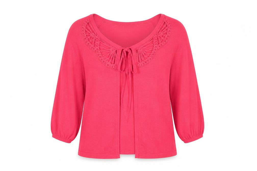 Papaya Womens Pink V-Neck Acrylic Pullover Jumper Size 12