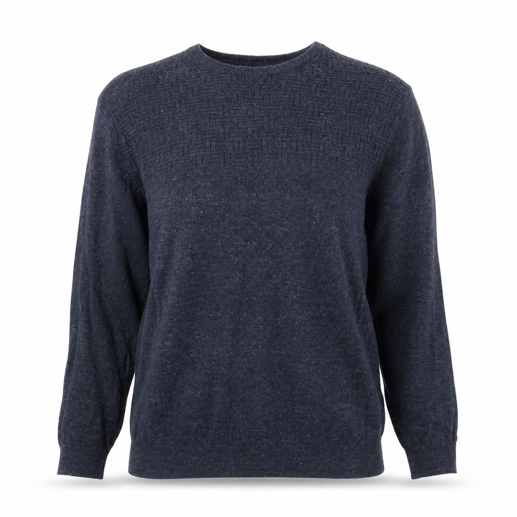 Cedarwood State Womens Blue Round Neck Acrylic Pullover Jumper Size M