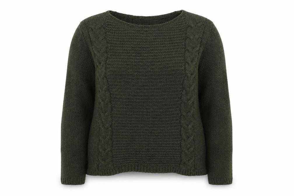 Izabel London Womens Green Round Neck Acrylic Pullover Jumper Size 8 - Cut Out Back Detail
