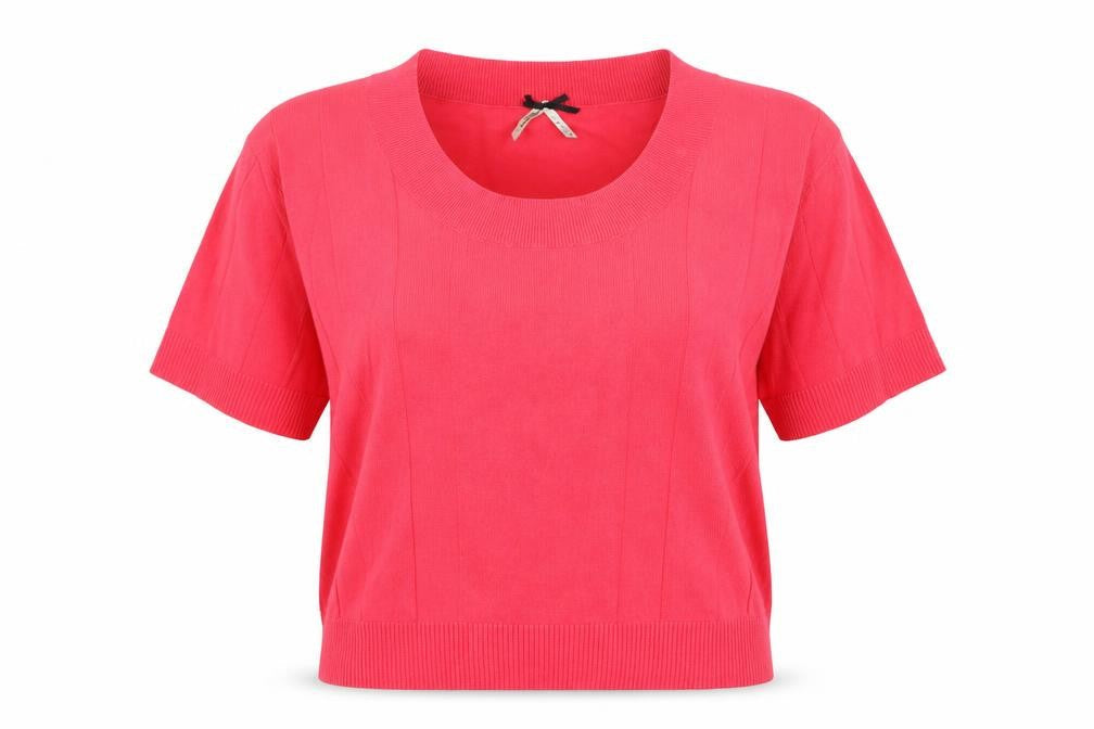 Fashion Union Womens Pink Scoop Neck Acrylic Pullover Jumper Size 16