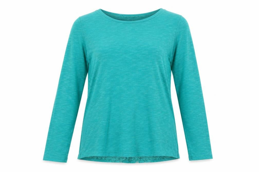 Dorothy Perkins Womens Green Scoop Neck Acrylic Pullover Jumper Size 8 - Lace detail