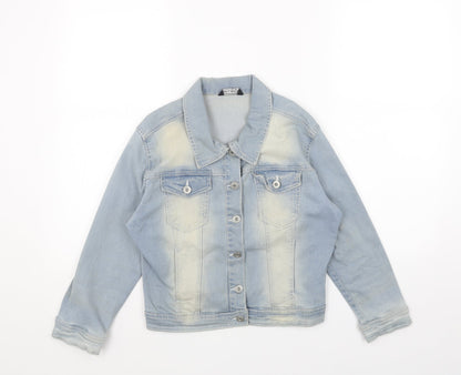 Select Womens Blue Jacket Size 10 Button