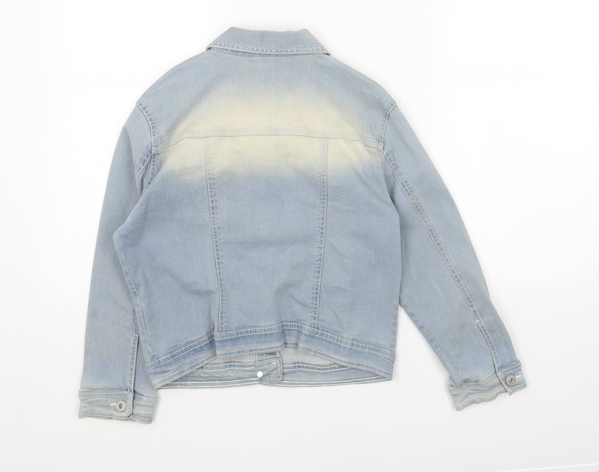 Select Womens Blue Jacket Size 10 Button