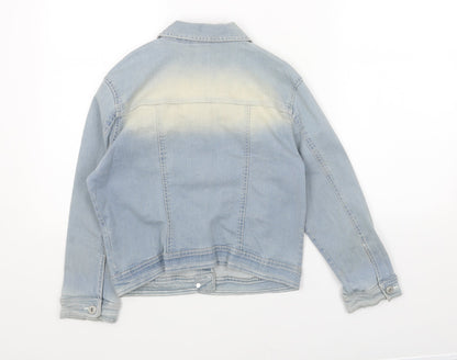 Select Womens Blue Jacket Size 10 Button