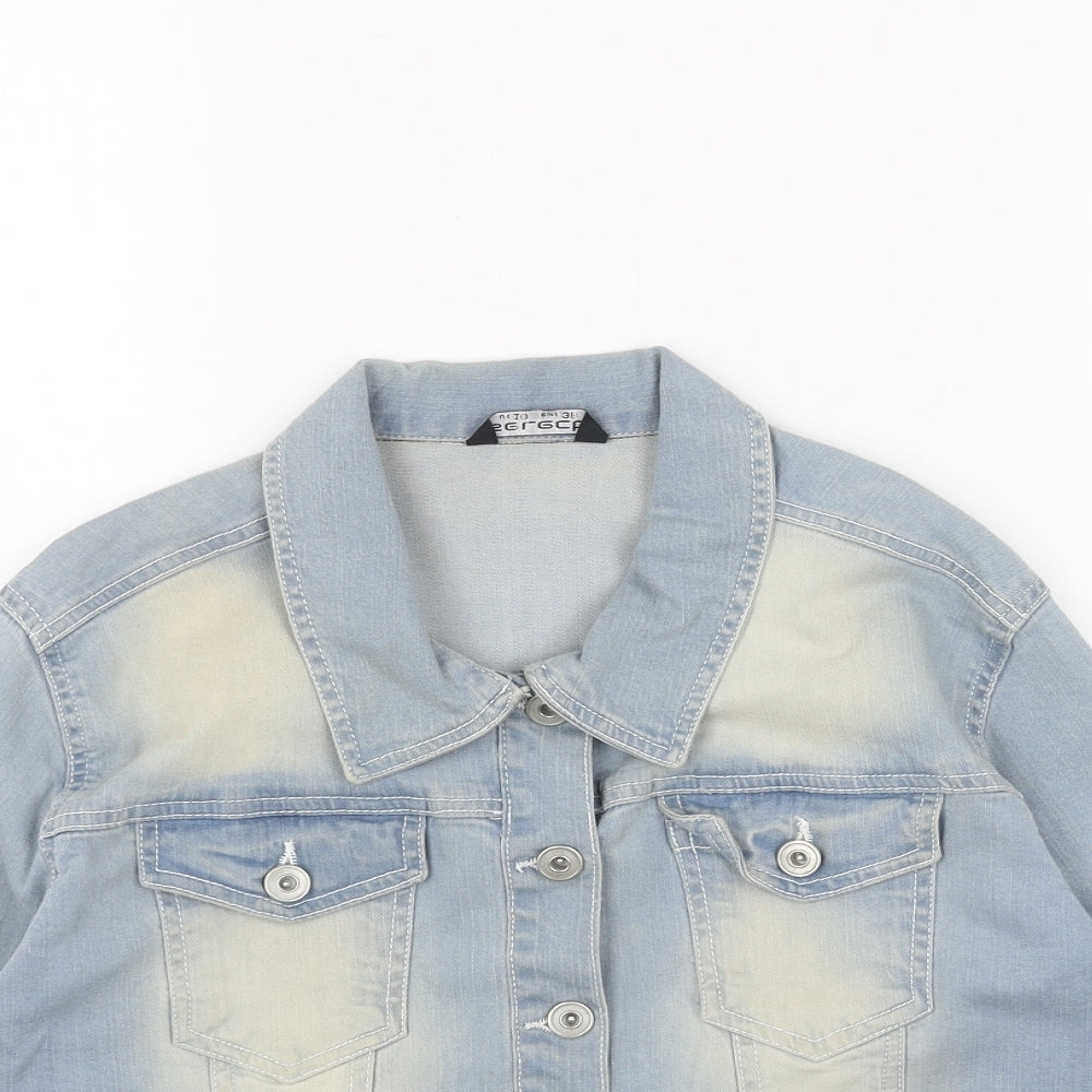 Select Womens Blue Jacket Size 10 Button