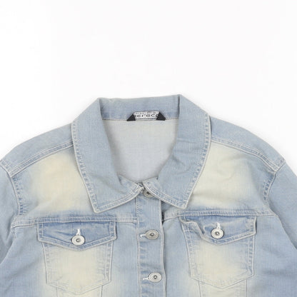 Select Womens Blue Jacket Size 10 Button