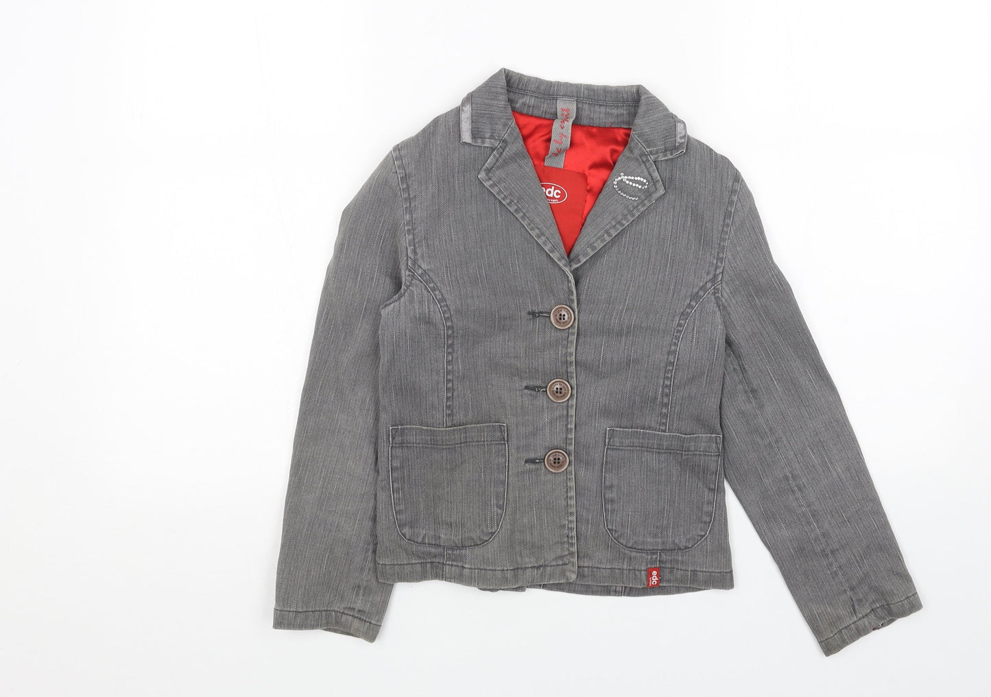 EDC Womens Grey Jacket Blazer Size XS Button