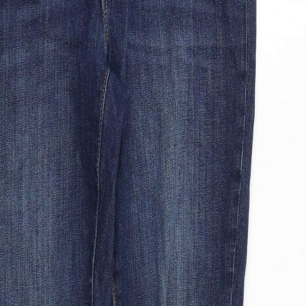 Preworn Womens Blue Cotton Skinny Jeans Size 30 in Slim Zip