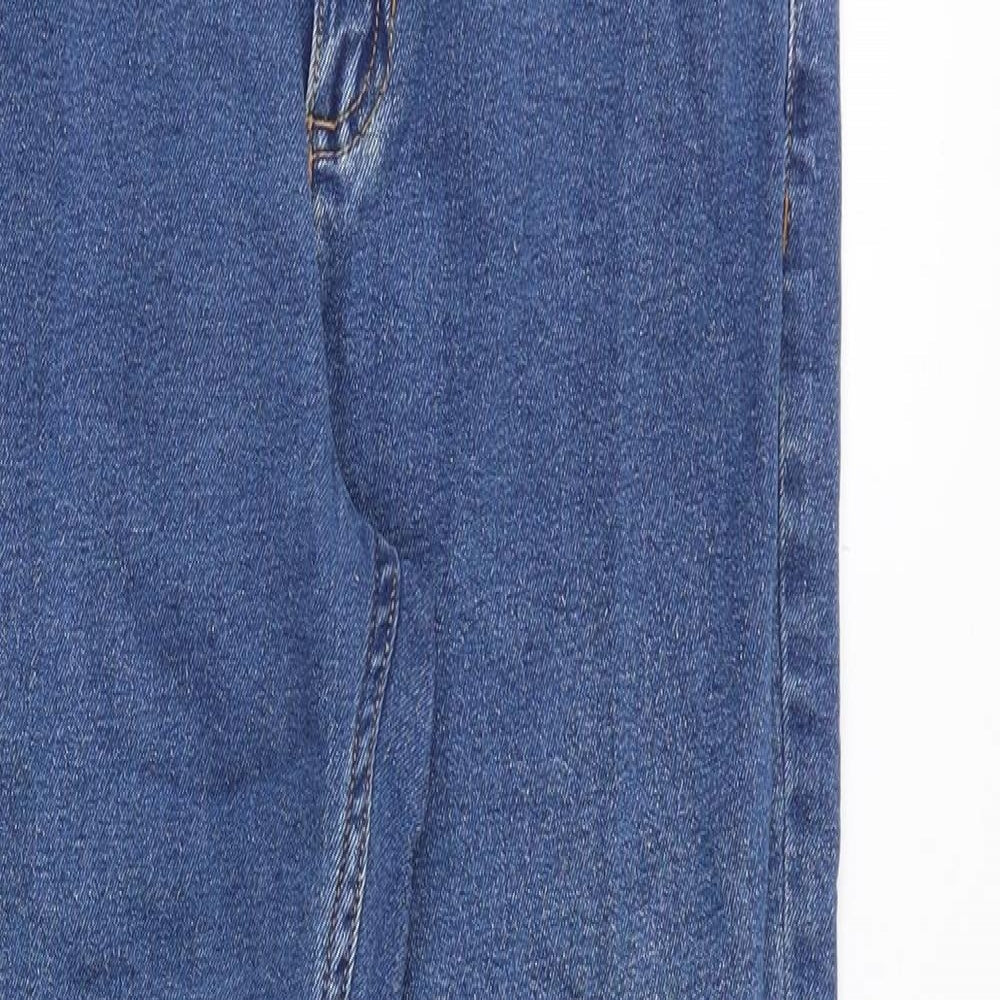 Marks and Spencer Womens Blue Cotton Skinny Jeans Size 8 Slim Zip
