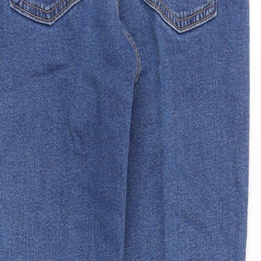 Marks and Spencer Womens Blue Cotton Skinny Jeans Size 8 Slim Zip