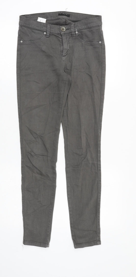 Sisley Womens Green Cotton Skinny Jeans Size 26 in Slim Zip