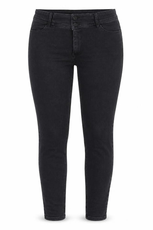 Simply Be Womens Black Cotton Skinny Jeans Size 36 in Slim Zip