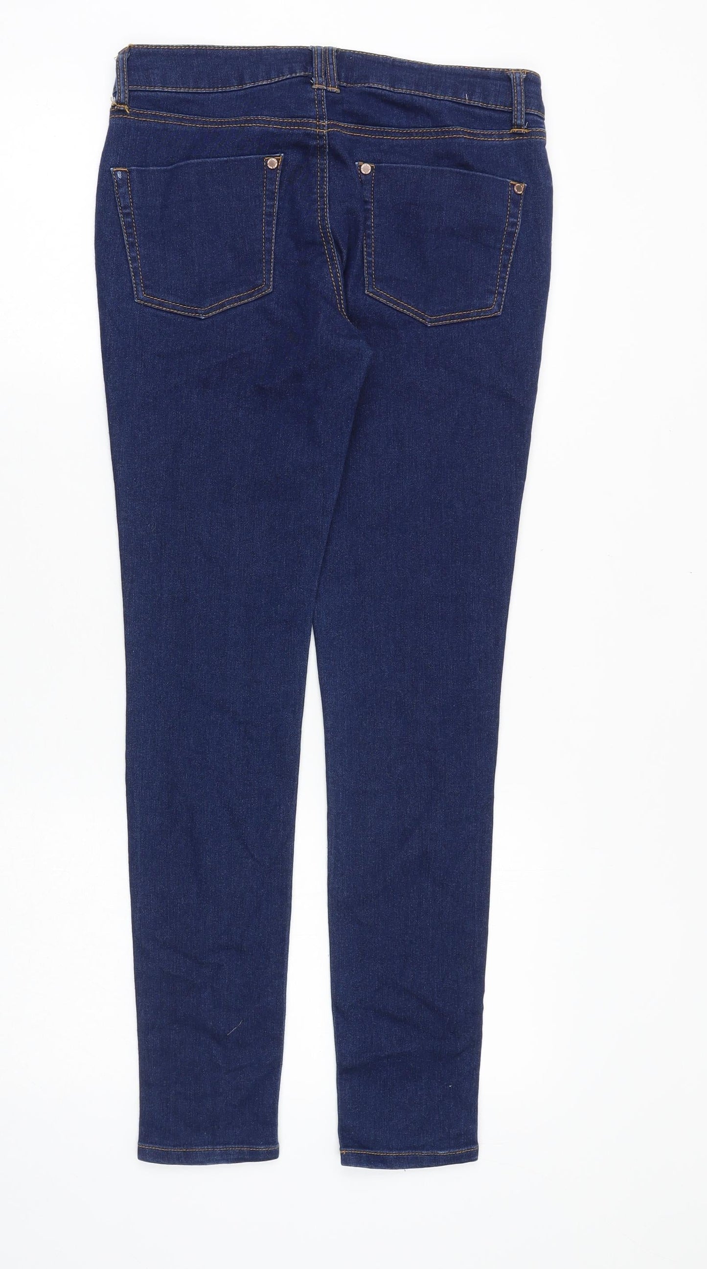 Miss Denim Womens Blue Cotton Skinny Jeans Size 10 Slim Zip