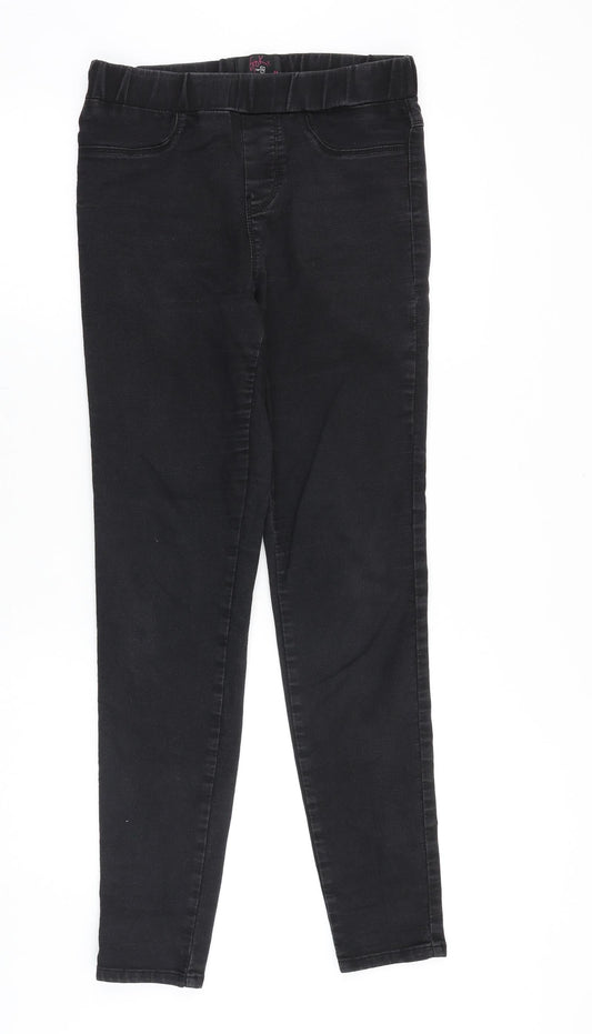 TU Womens Black Cotton Jegging Jeans Size M Slim