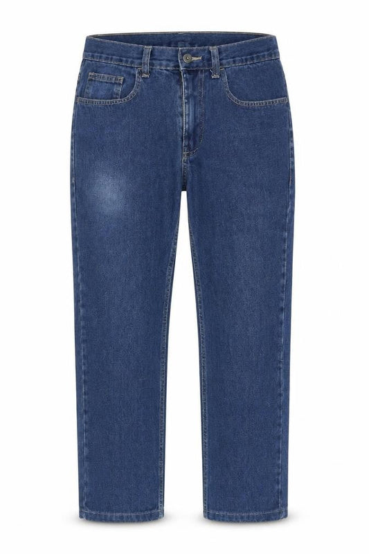 Preworn Mens Blue Cotton Straight Jeans Size 30 in Regular Zip