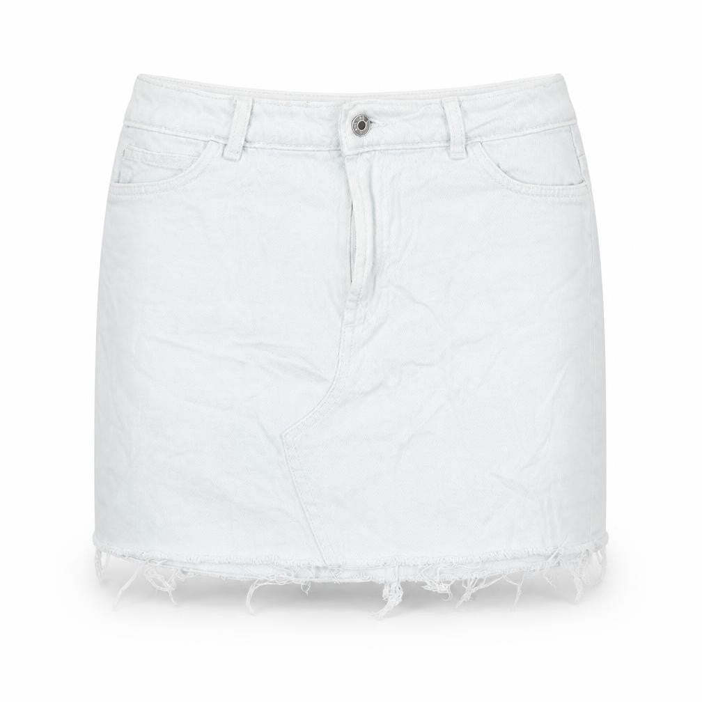 Denim & Co. Womens Blue Cotton Mini Skirt Size 8 Zip