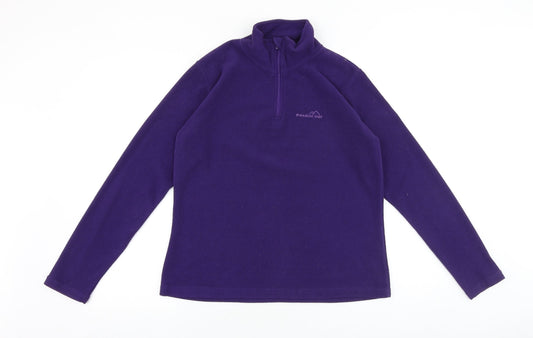 Freedom Trail Womens Purple Polyester Pullover Sweatshirt Size 10 Zip