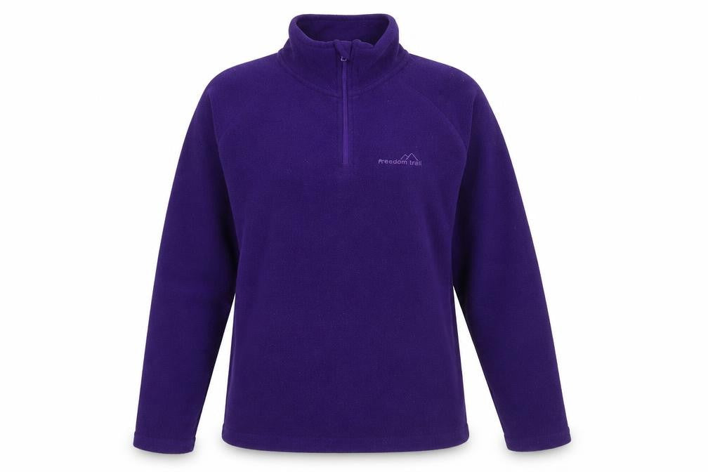 Freedom Trail Womens Purple Polyester Pullover Sweatshirt Size 10 Zip
