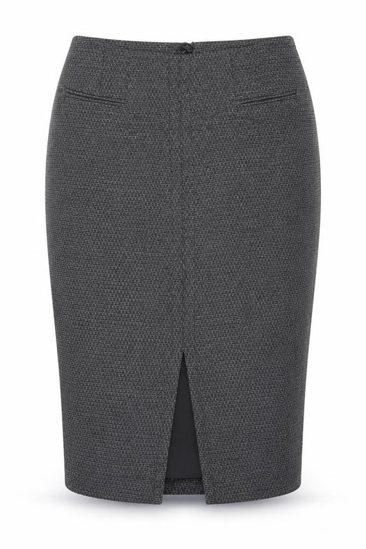 NEXT Womens Black Geometric Viscose Straight & Pencil Skirt Size 8 Zip