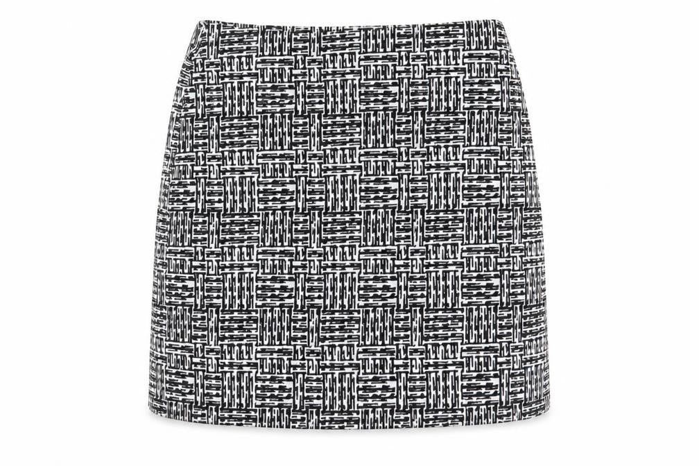 Marks & Spencer Womens Black Geometric Polyester Straight & Pencil Skirt Size 8