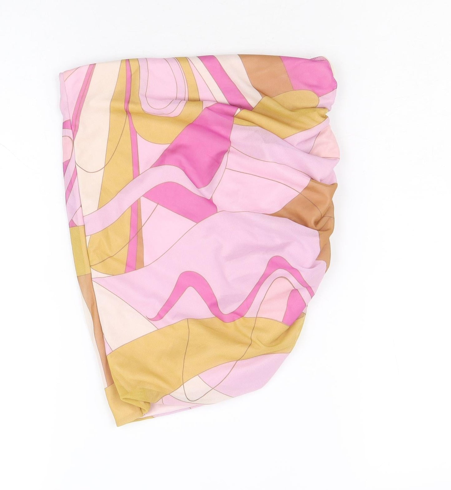 Preworn Womens Multicoloured Geometric Polyester Bandage Skirt Size 10