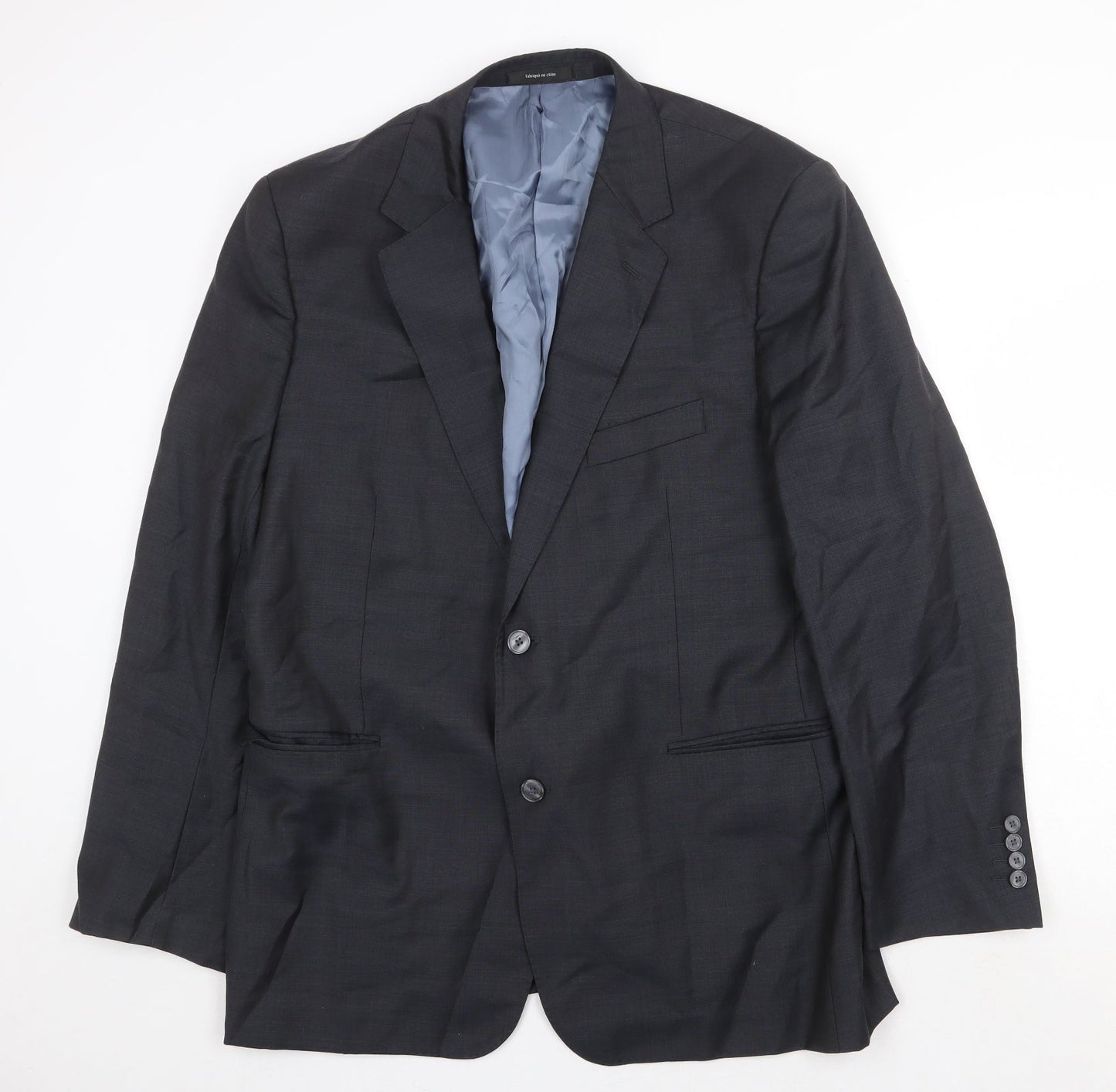 Ungaro Mens Grey Viscose Jacket Suit Jacket Size 44 Regular