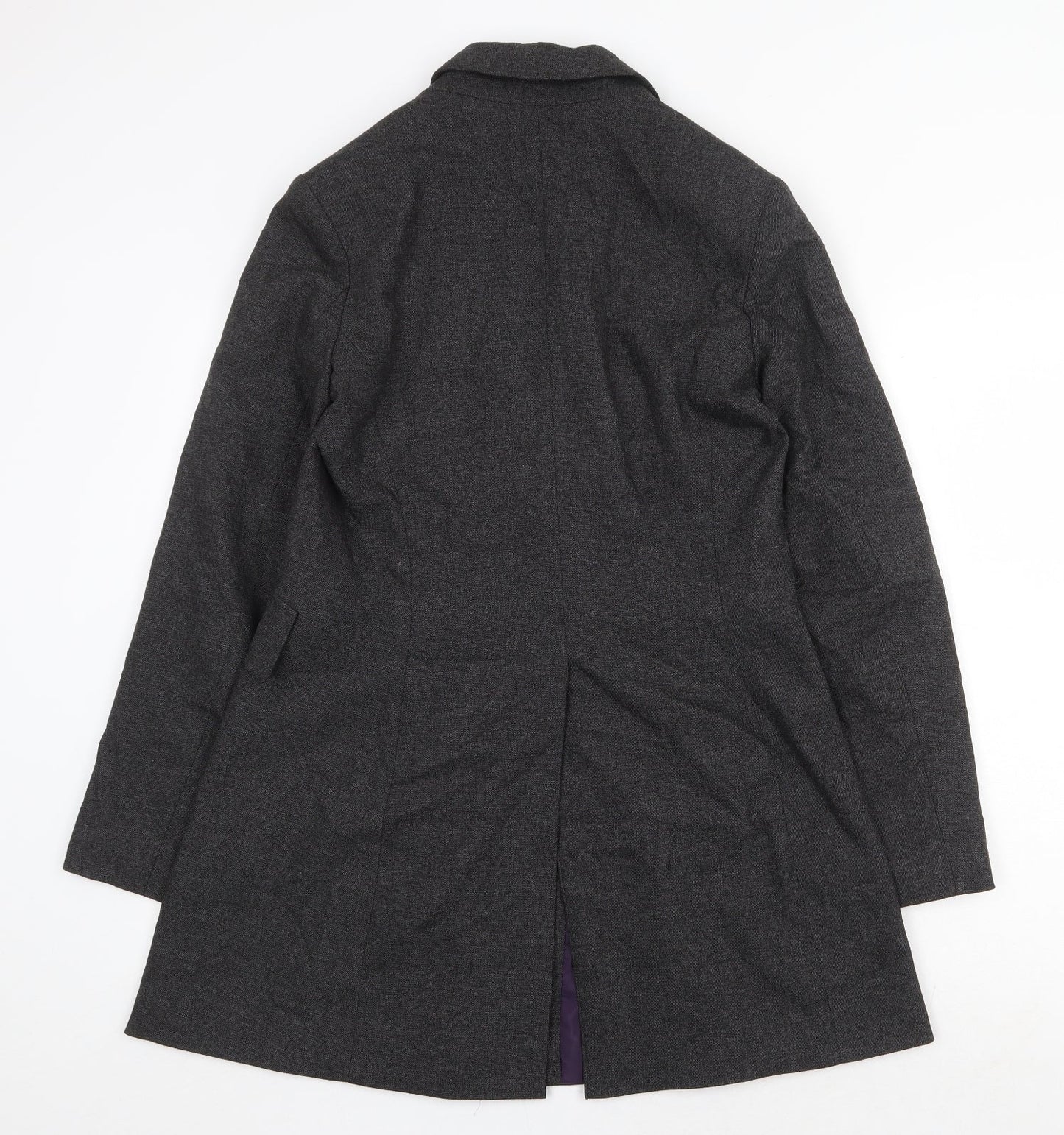 Matin blanc Womens Grey Pea Coat Coat Size 12 Button