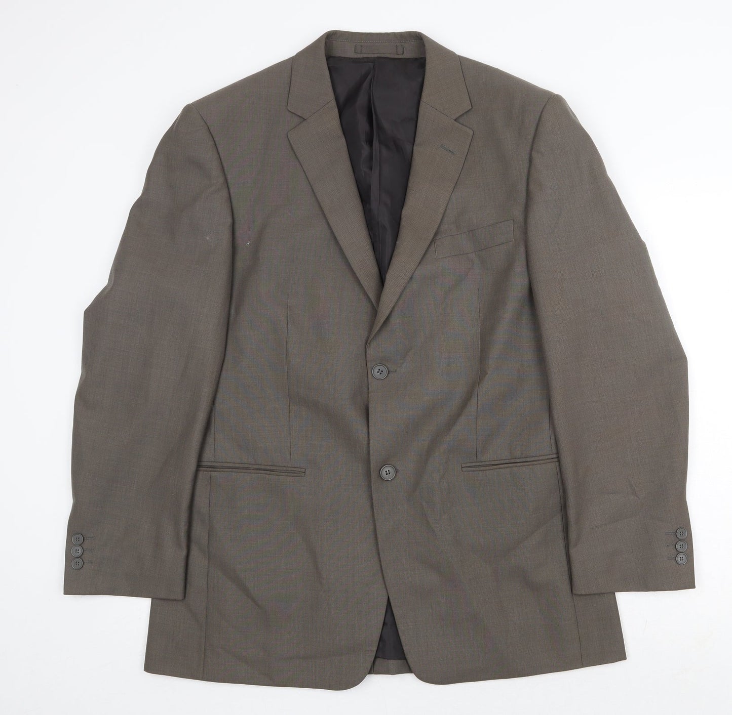 Karl Jackson Mens Grey Polyester Jacket Suit Jacket Size 40 Regular