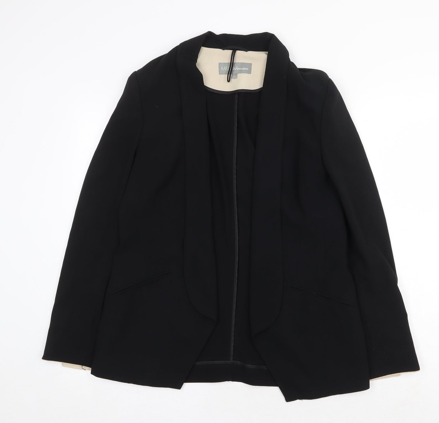 Marks and Spencer Womens Black Jacket Blazer Size 12