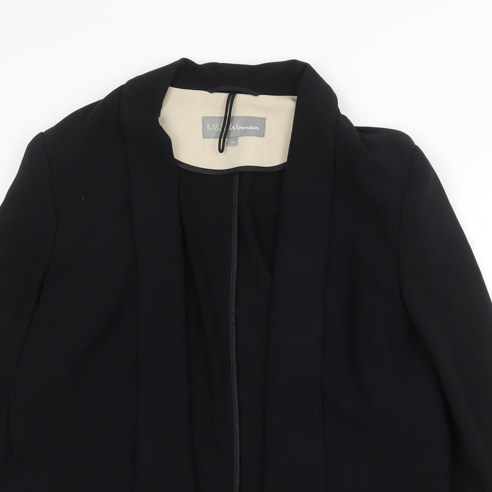 Marks and Spencer Womens Black Jacket Blazer Size 12