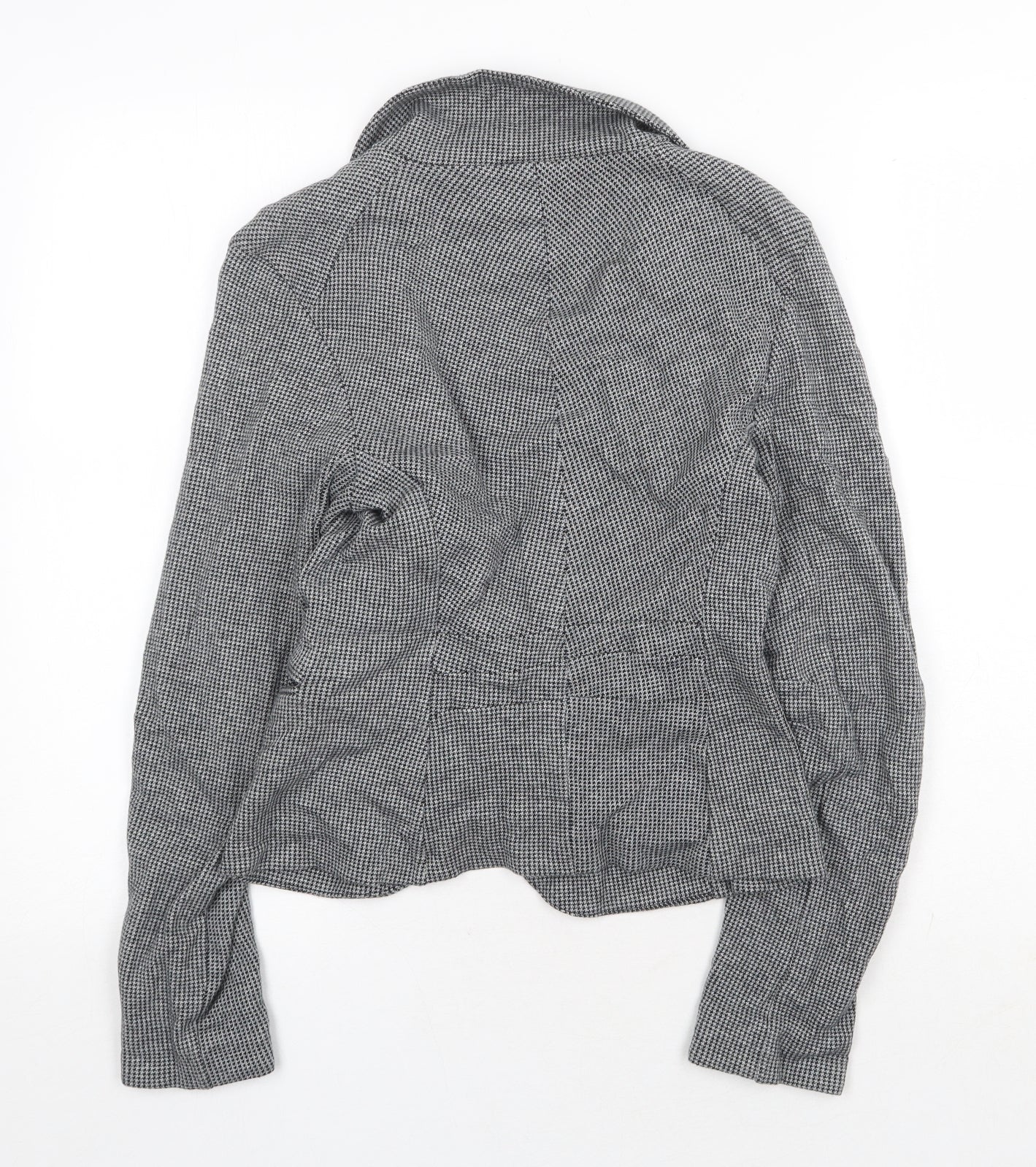 Topshop Womens Grey Geometric Jacket Blazer Size 8 Button