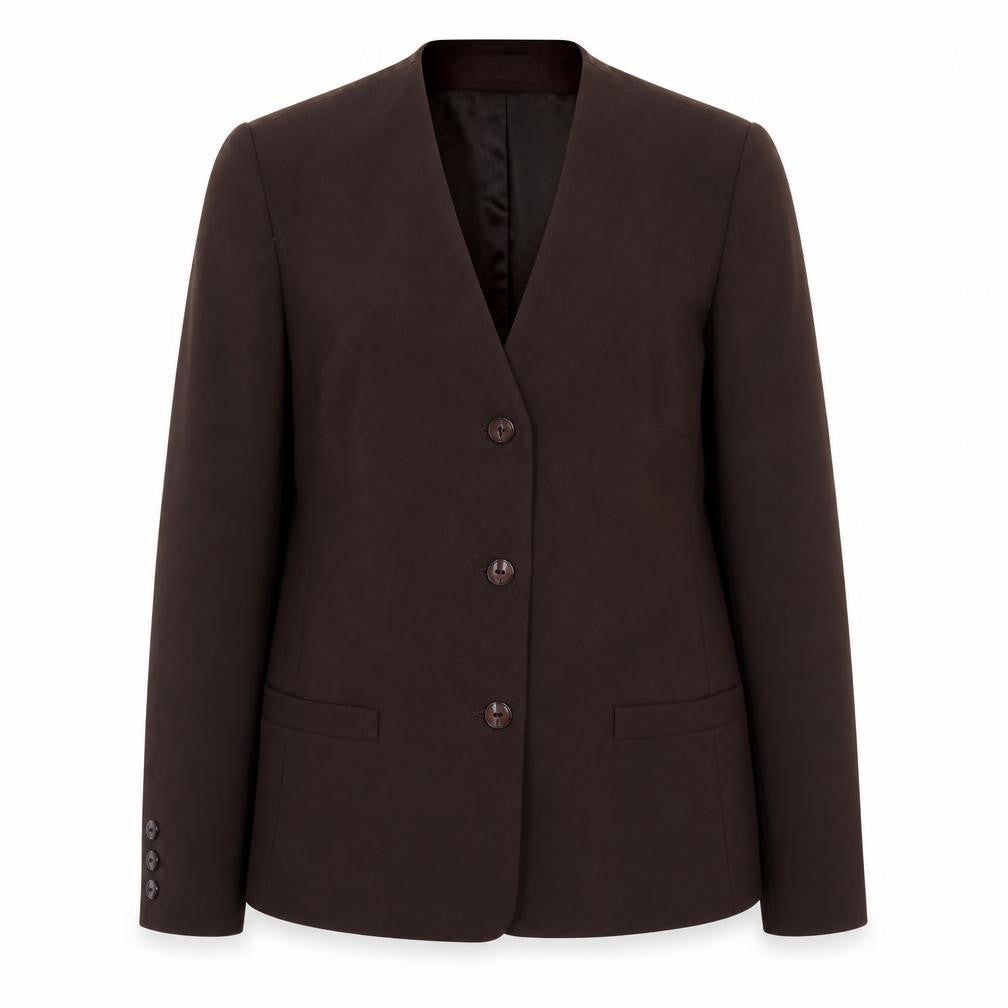 LUCIA Womens Brown Jacket Blazer Size 14 Button