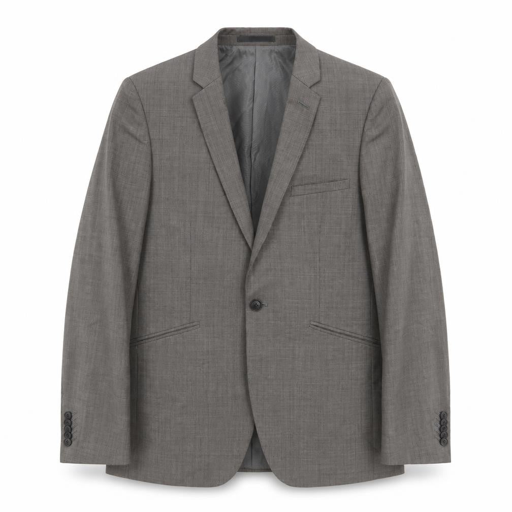 One Six Five Mens Grey Polyester Jacket Suit Jacket Size 38 Regular