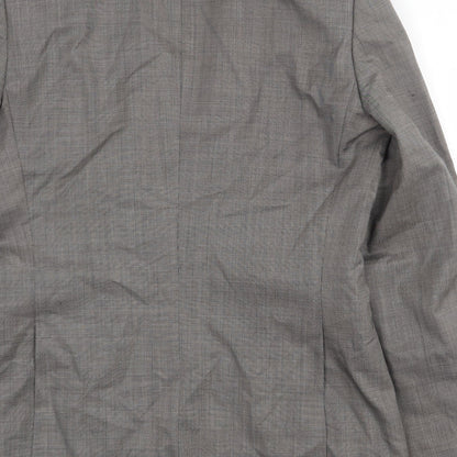 ONESIX5IVE Mens Grey Polyester Jacket Suit Jacket Size 38 Regular
